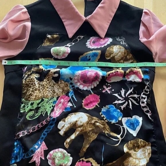 Victoria by Victoria Beckham Colour Block With Silk Overlay Shift Dress,… - Picture 11 of 15